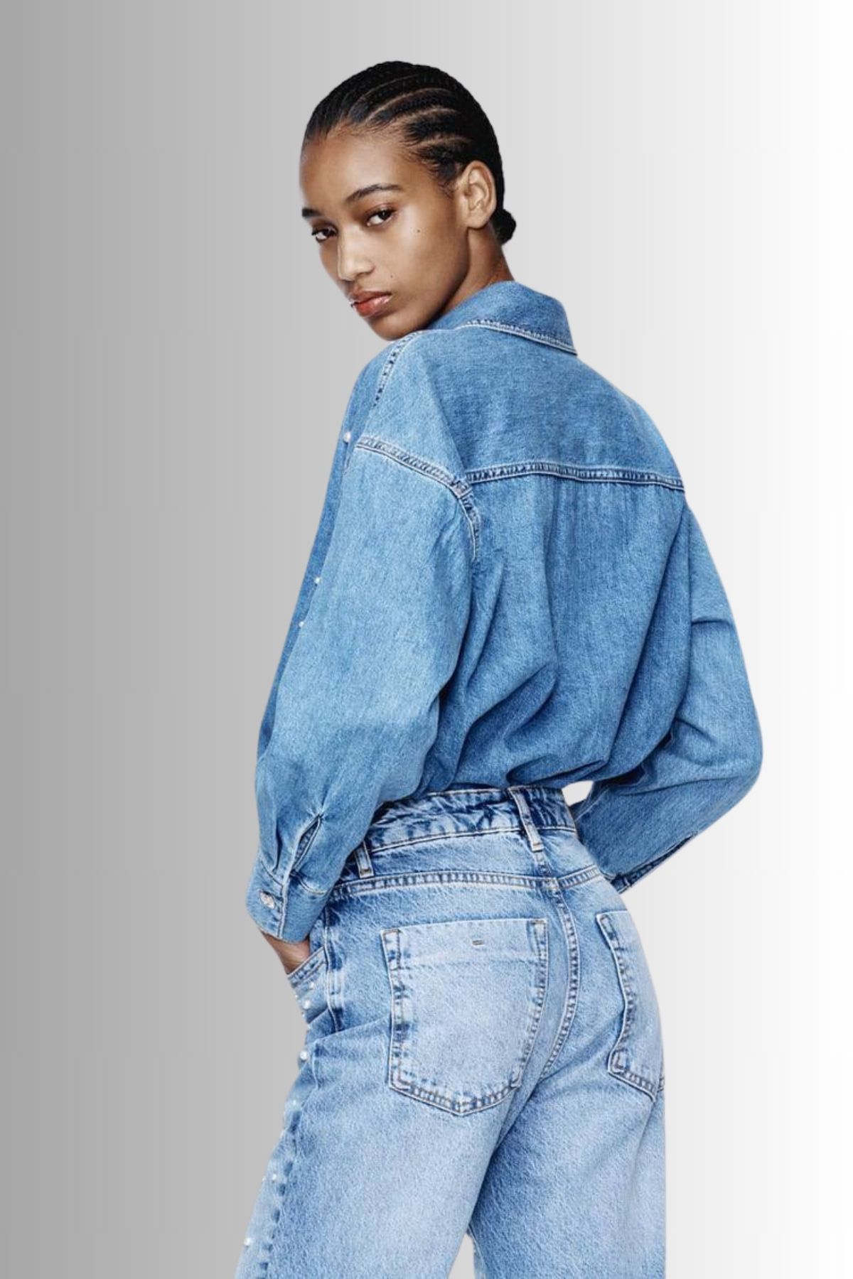 GoGoTrendy Kot İnci Detaylı Gömlek